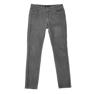Prana Jeans Womens 8 Gray Denim Skinny Organic Cotton Mid Rise Stretch Zip Fly